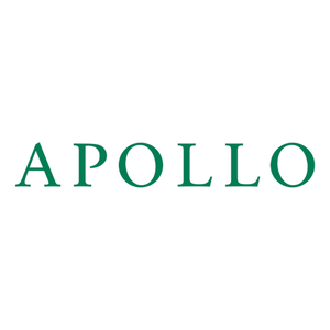 Apollo logo - green text on a white background